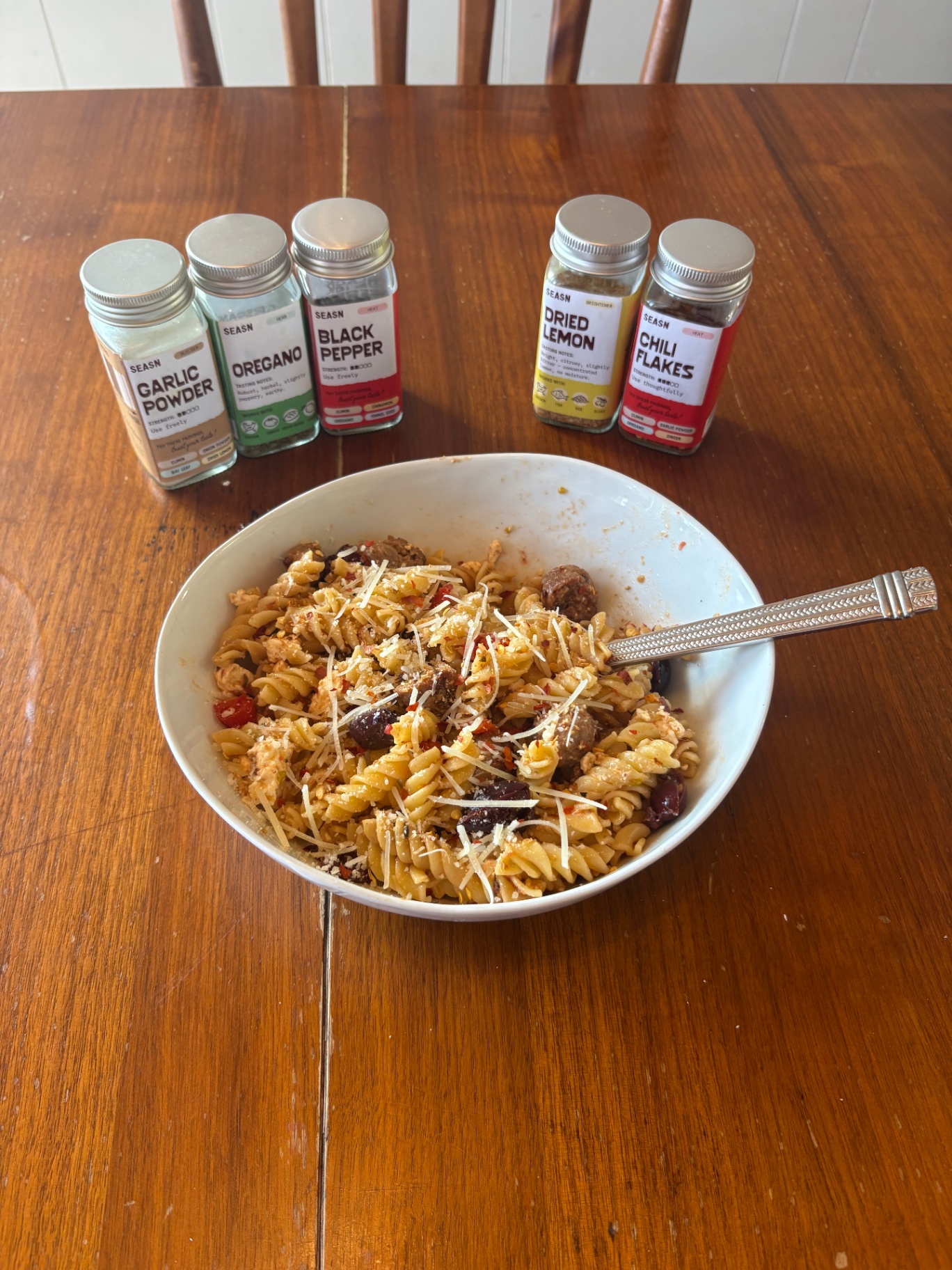 Mediterranean pasta bowl