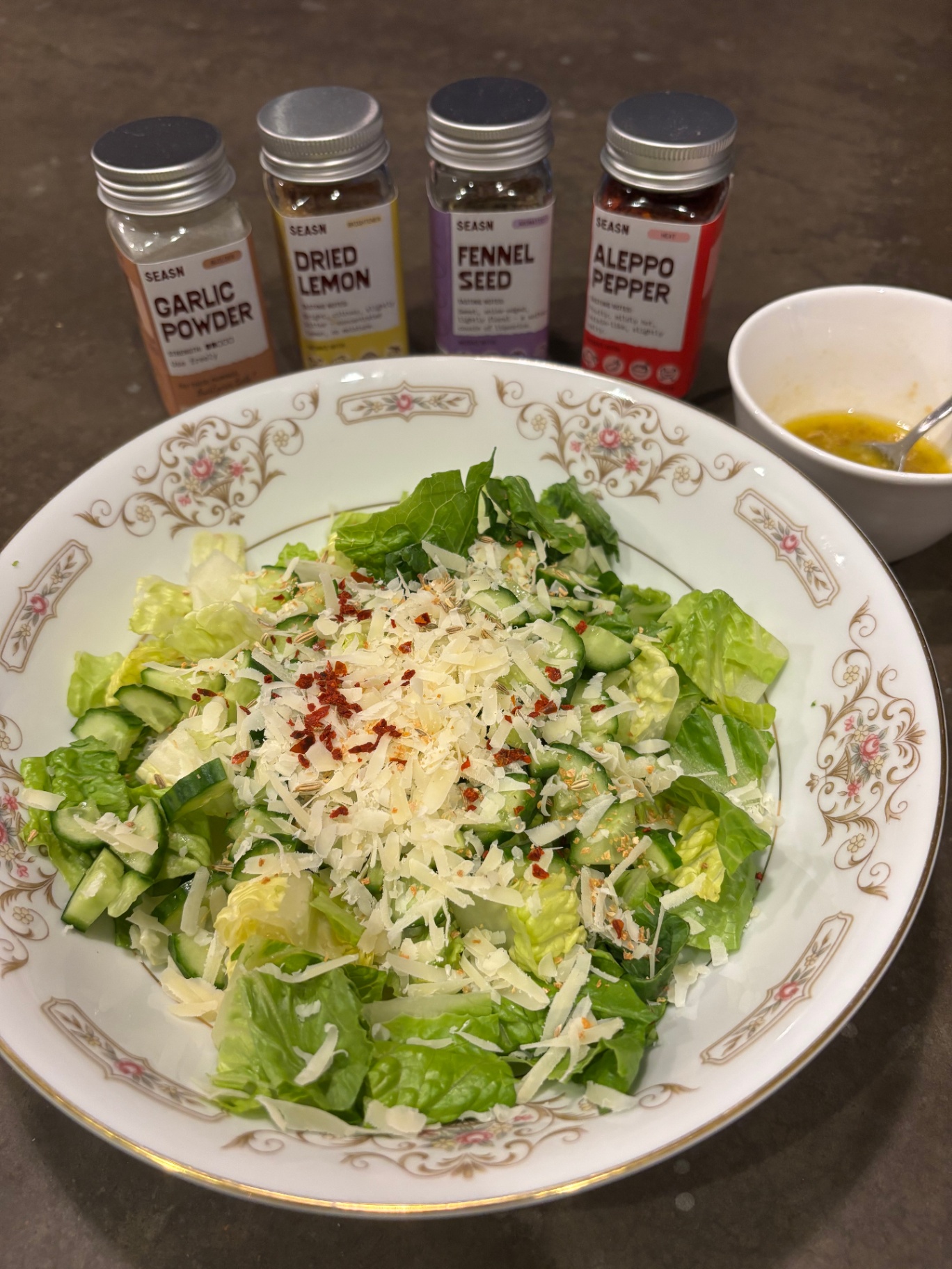 Romaine cucumber salad